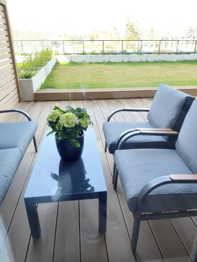 Apartament 150 Zaspa Vvita Z Prywatnym Ogrodem I Tarasem Gdansk